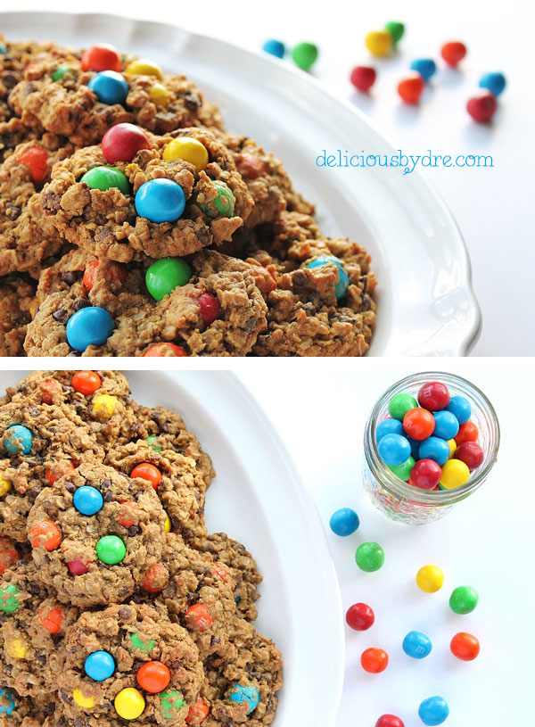Healthy(ish) Monster Cookies! BEST healthy cookie recipe! delicious